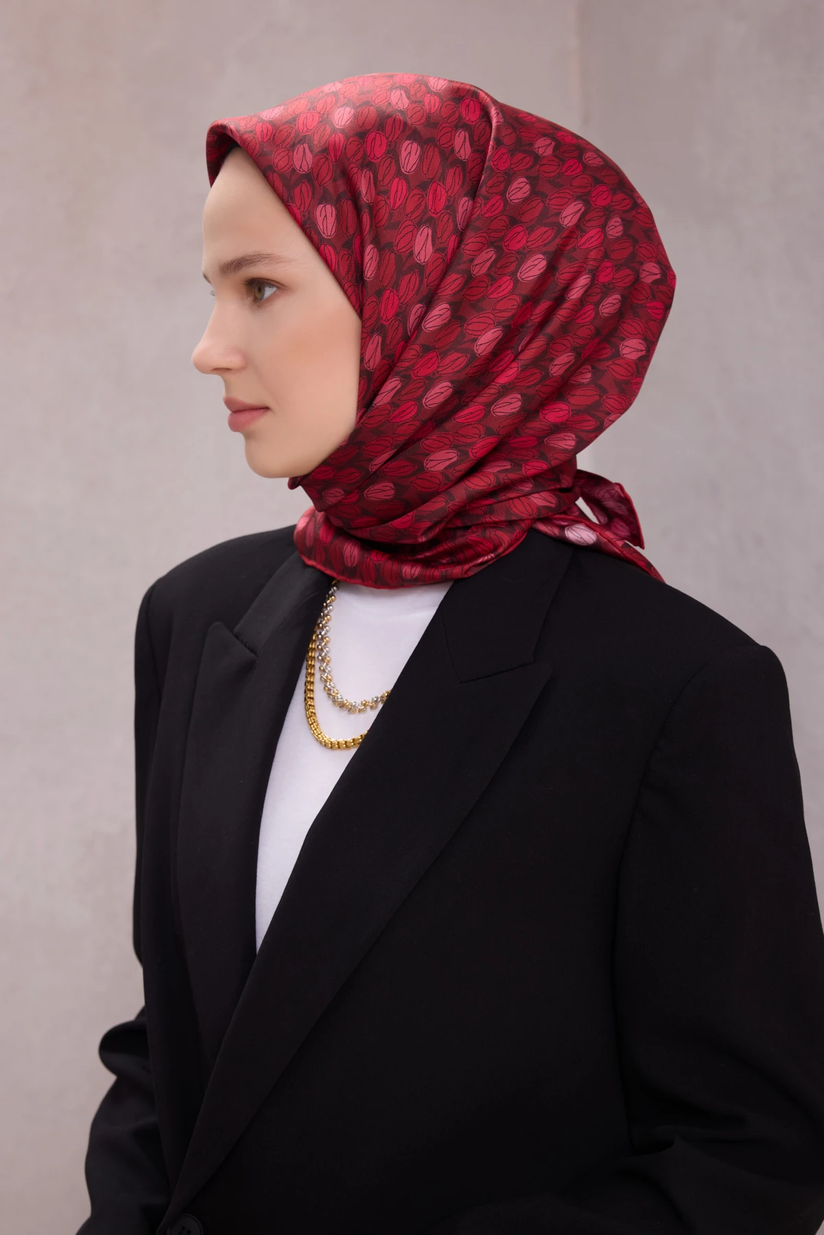 55 Belli Twill İpek Eşarp 4204D