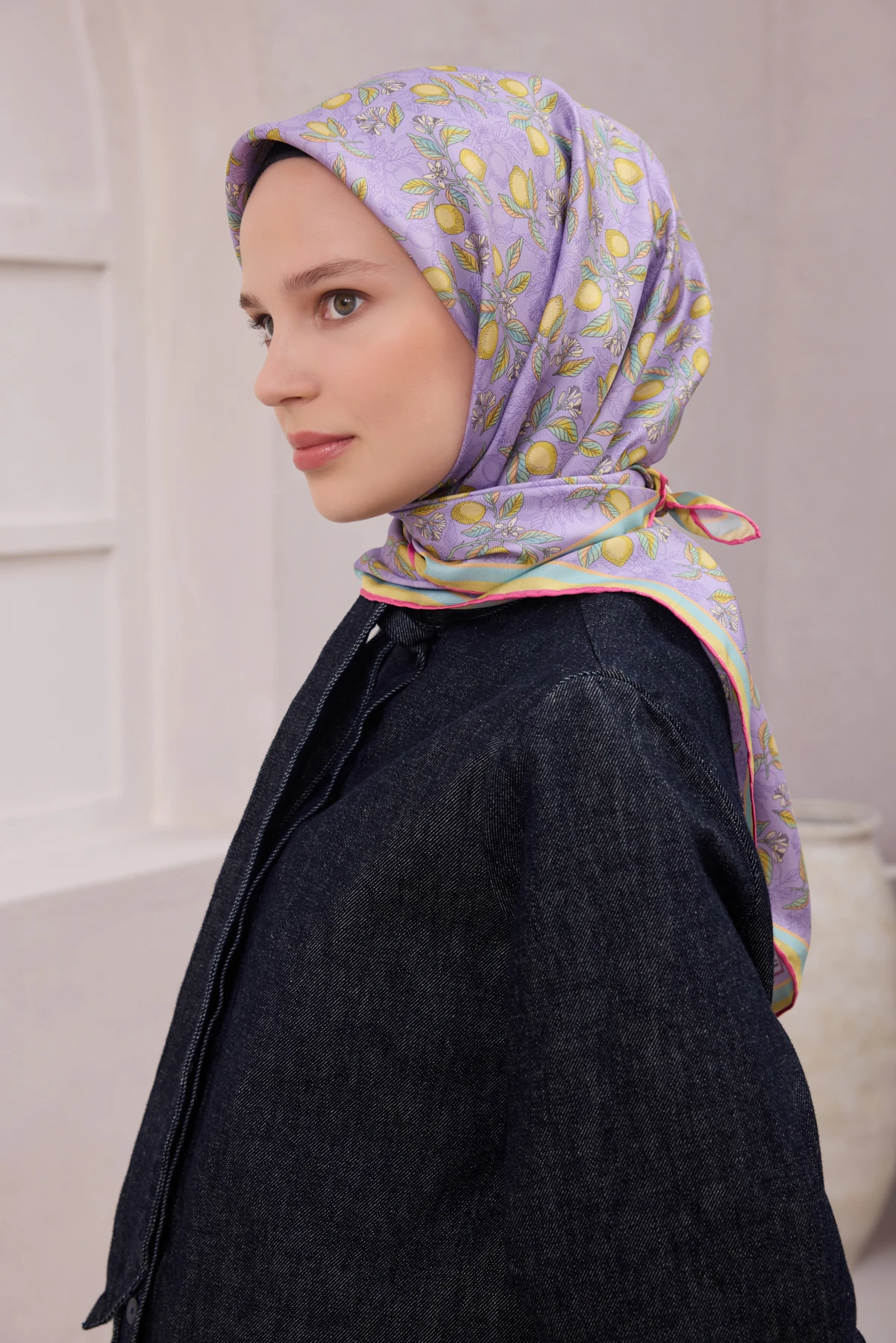 55 Belli Twill İpek Eşarp 4212D