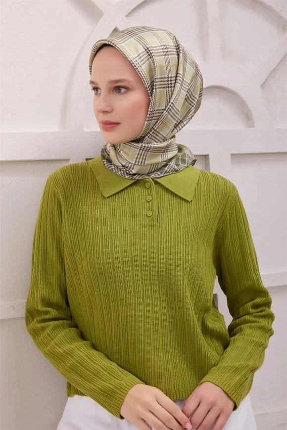 55 Belli Twill İpek Eşarp 4218D