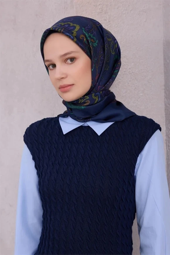 80 Belli Twill İpek Eşarp 4207D