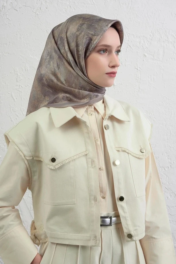 81 Armine Twill İpek Eşarp 9433D