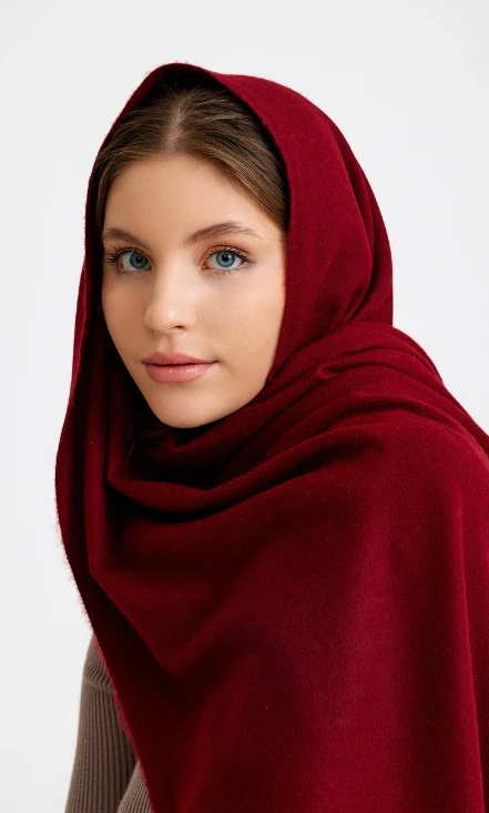 BORDO Sky Cashmere Omuz Şalı