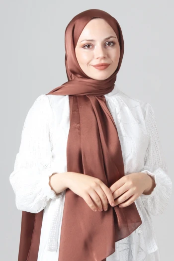 Çikolata Harem Scarf Como Saten Şal