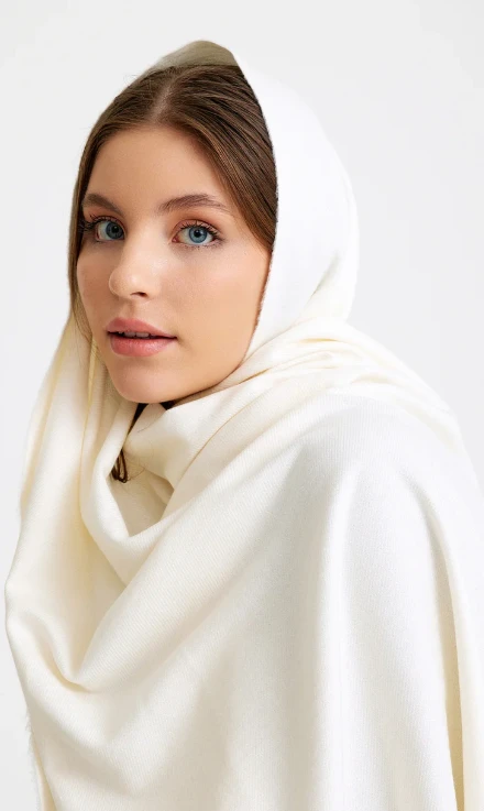 Ekru Sky Cashmere Omuz Şalı