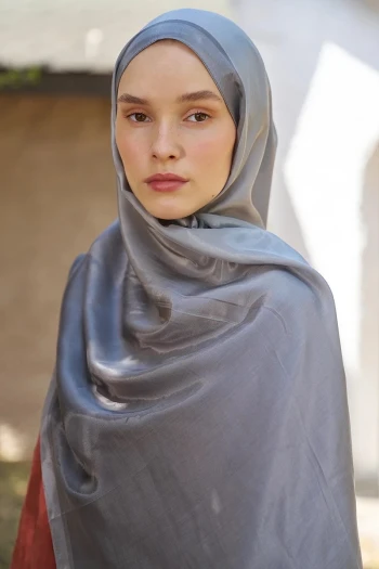 GRİ ED Scarf Inspired Degrade Desen Şal