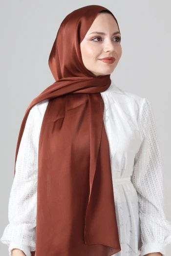 Karamel Harem Scarf Como Saten Şal