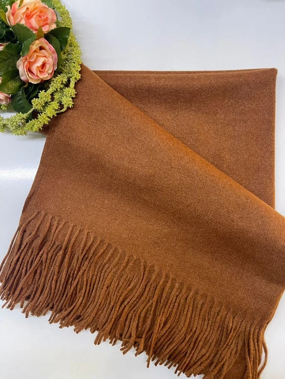 Kiremit Sky Cashmere Omuz Şalı