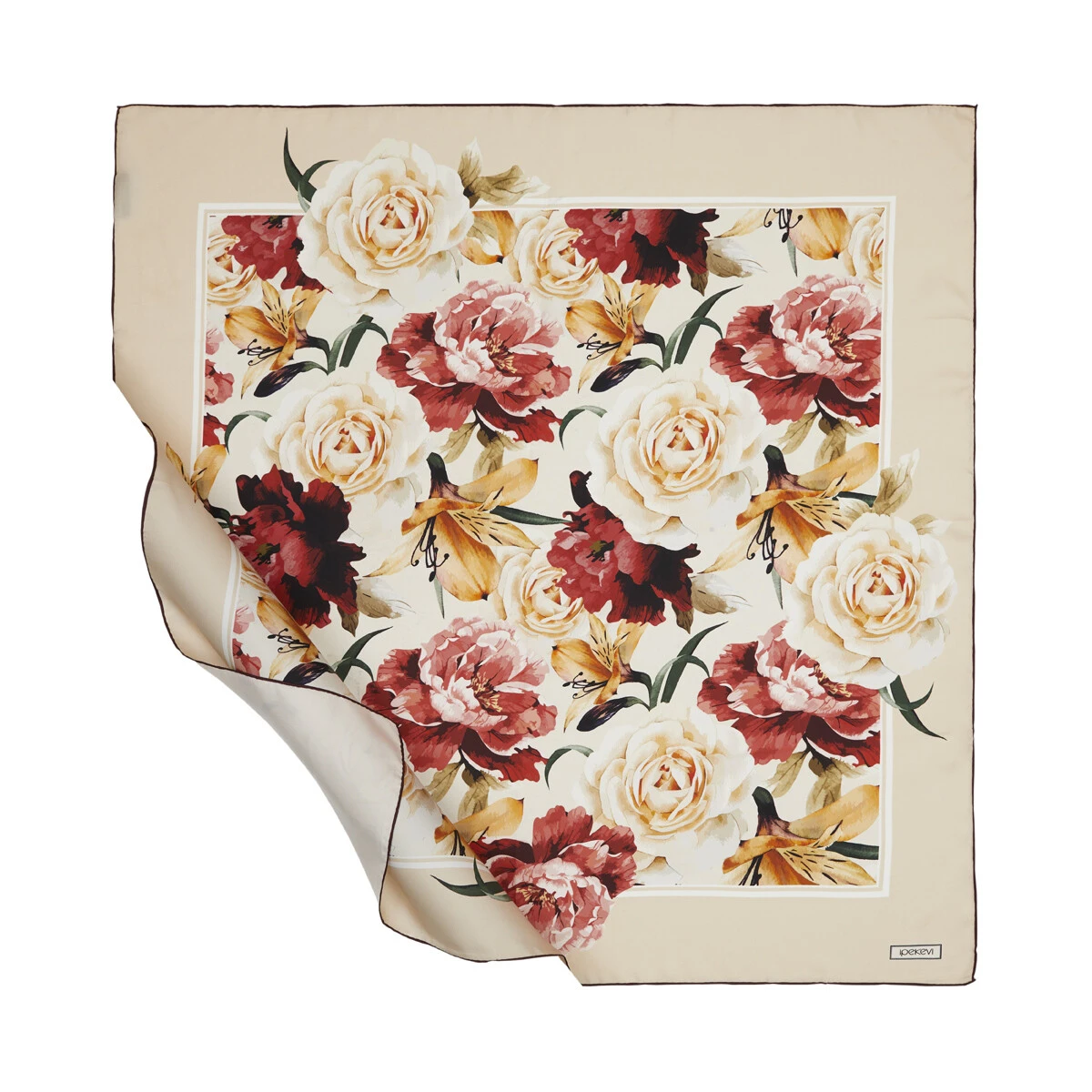 Krem İpekevi İpek Eşarp 1255