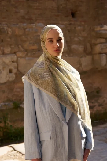 Sarı ED Scarf  Landy Şal