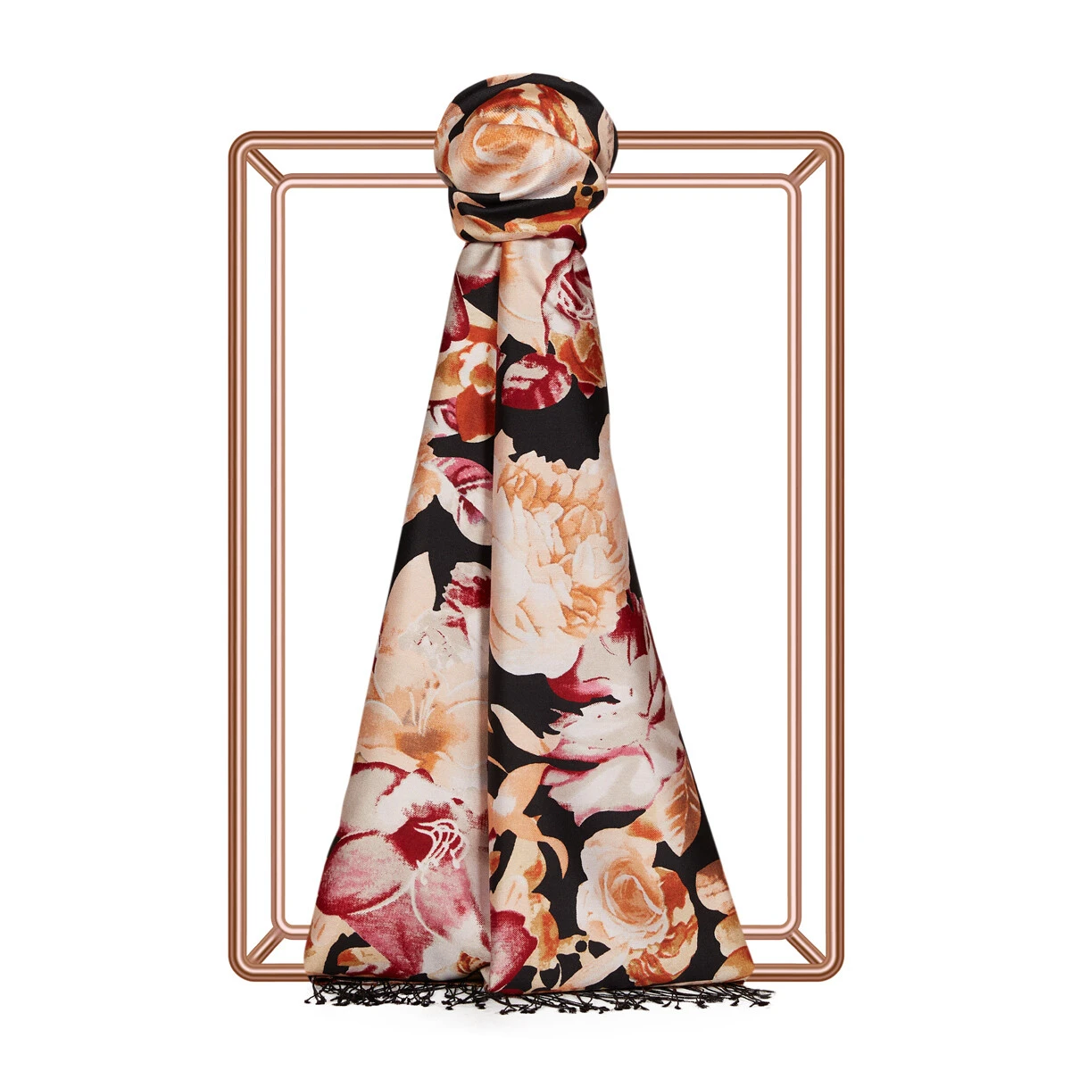 SİYAH İpekevi İpek Şal 7654