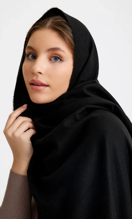 SİYAH Sky Cashmere Omuz Şalı