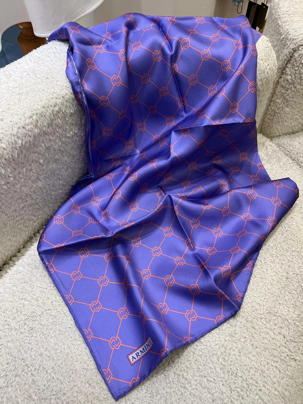 07 Armine Twill İpek Eşarp 9178D