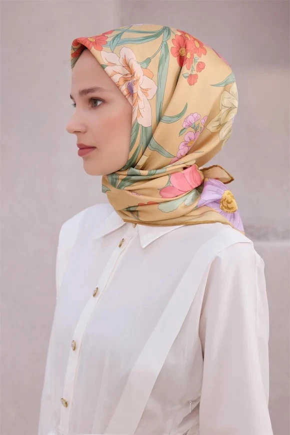 50 Belli Twill İpek Eşarp 4219D