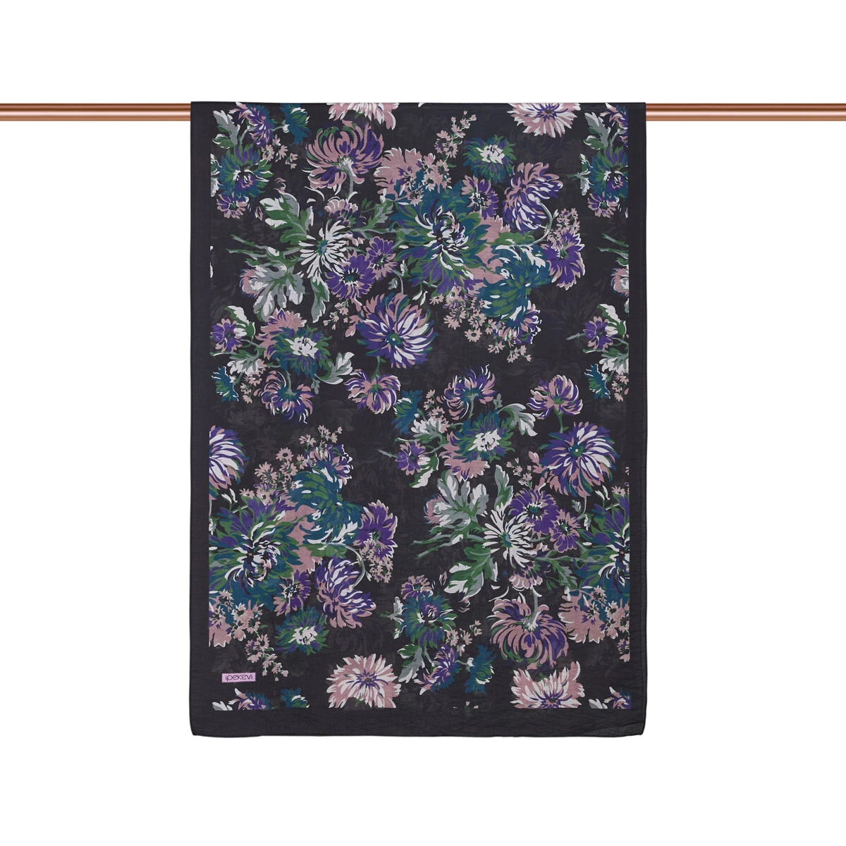 Acı Kahve Yeşil İpekevi Dört Mevsim Tensel Şal 2144