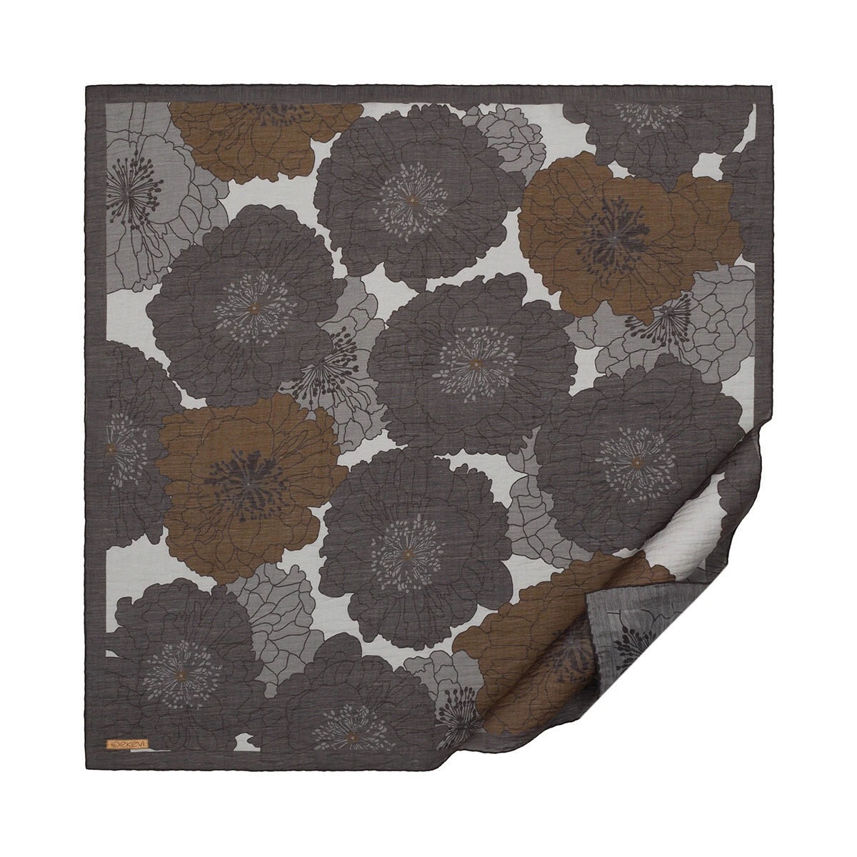 Füme-Gri İpekevi Tensel Empirme Eşarp 2255