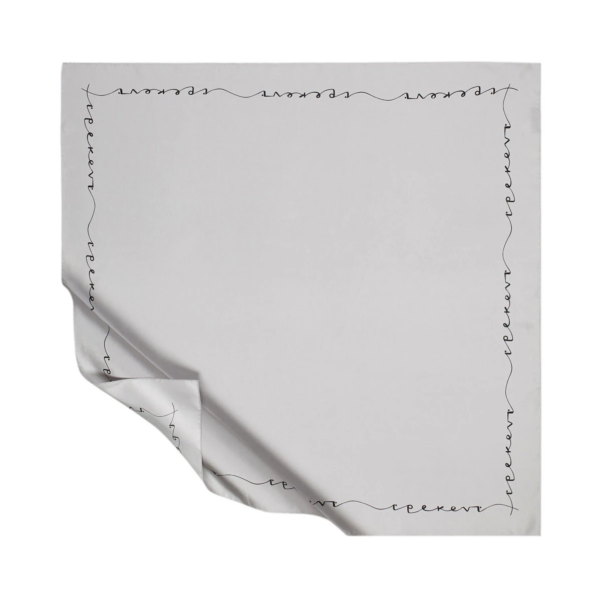 GÜMÜŞ-SİYAH İpekevi İpek Eşarp 1114