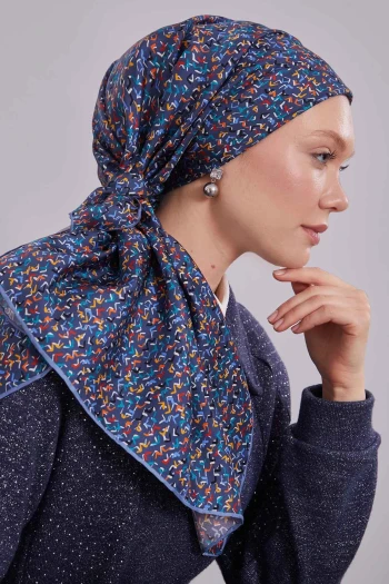 İNDİGO Levidor Twill İpek Eşarp 45