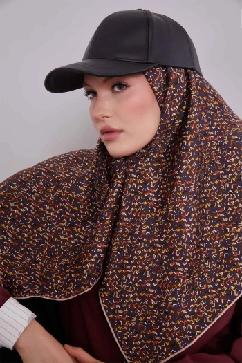 Kahve Levidor Twill İpek Eşarp 45