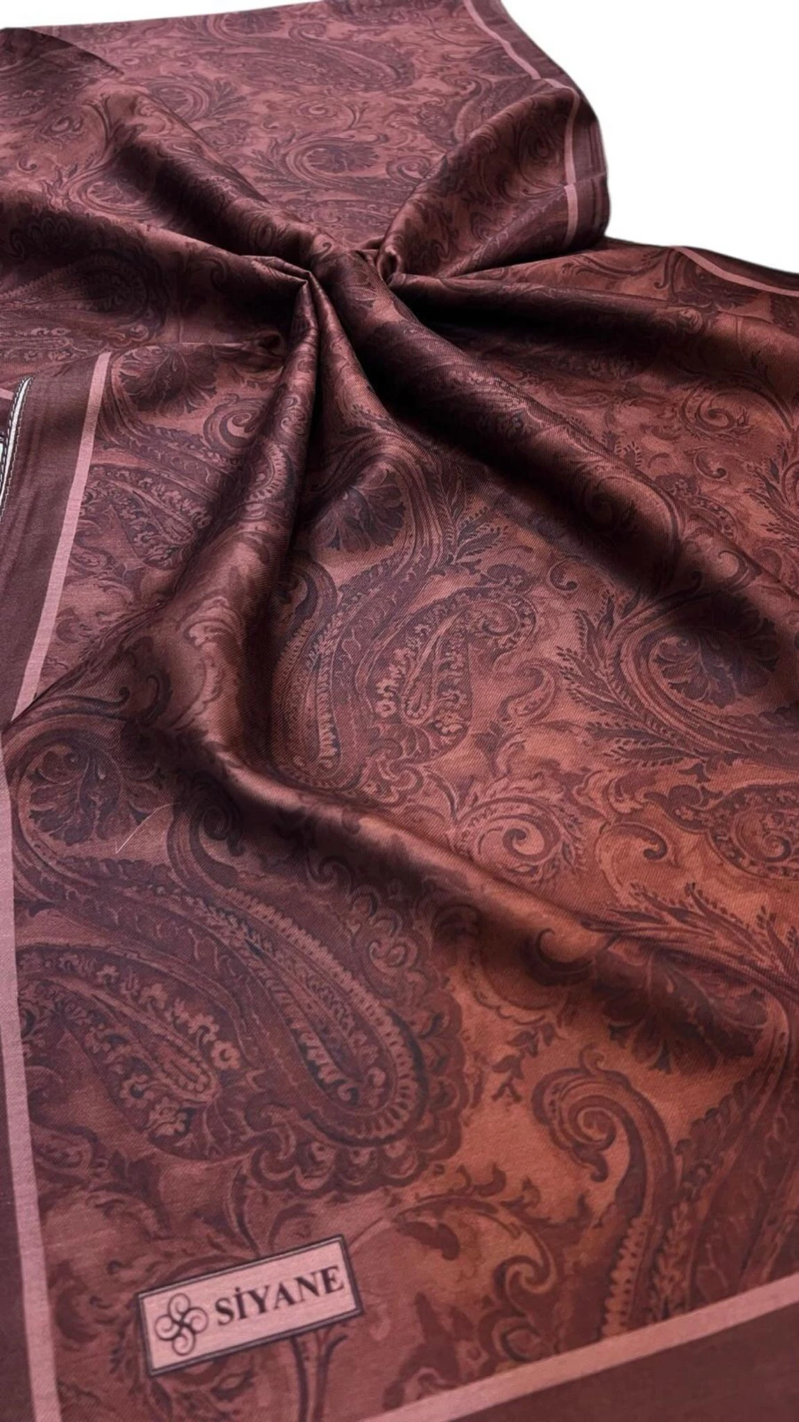 KOYU GÜL Siyane Scarf Etnik Tablo Desen Pamuklu Şal