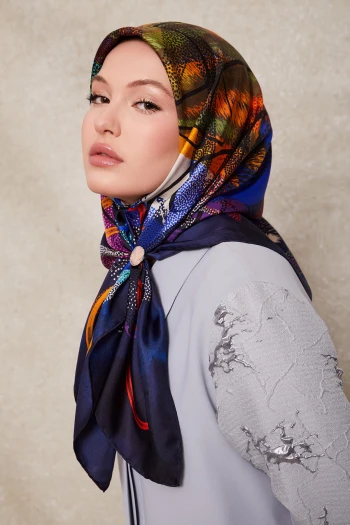 LACİVERT Levidor Twill İpek Eşarp 40