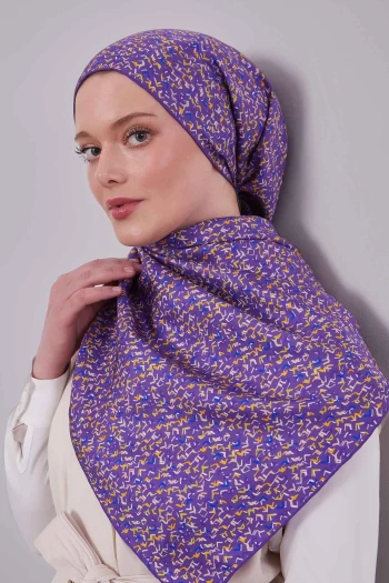 Mor Levidor Twill İpek Eşarp 45