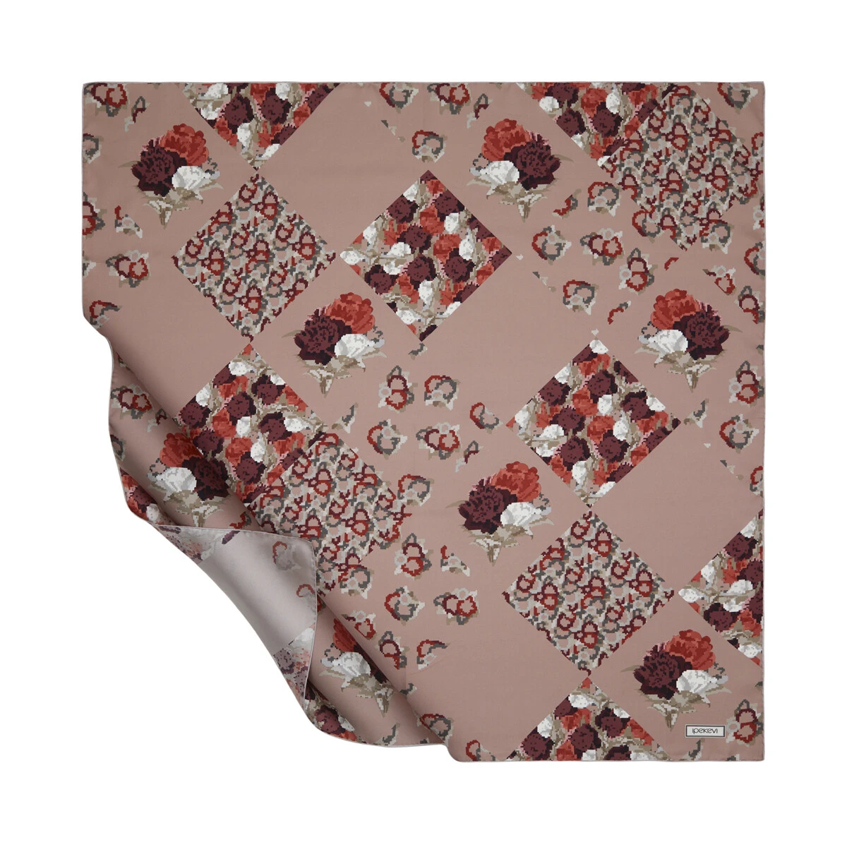 Puslu Pembe İpekevi İpek Eşarp 1253