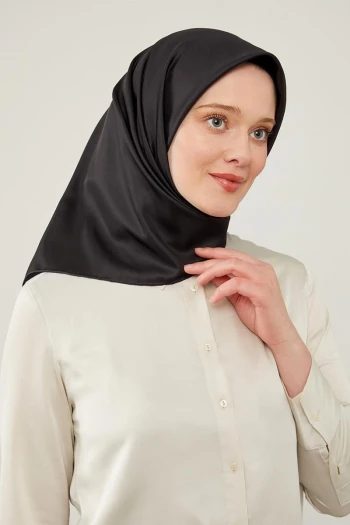 SİYAH Levidor Trend Düz Eşarp