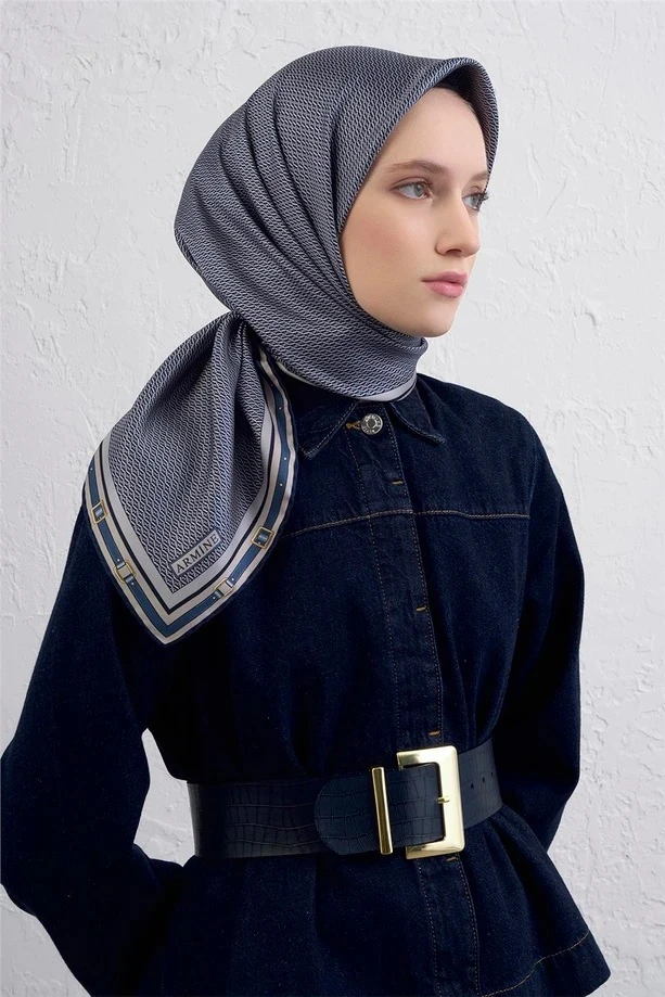 04 Armine Twill İpek Eşarp 9401D