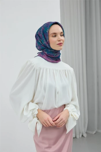 06 Silk home Ağaçlı Desen Soft Eşarp