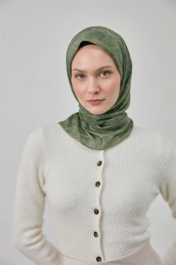 08 Silk home Ağaçlı Desen Soft Eşarp