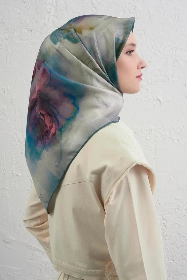 09 Armine Twill İpek Eşarp 9426D