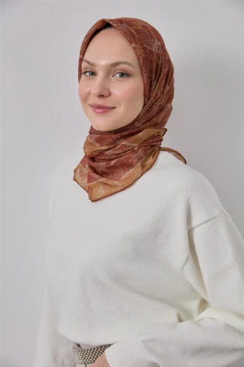 11 Silk home Ağaçlı Desen Soft Eşarp