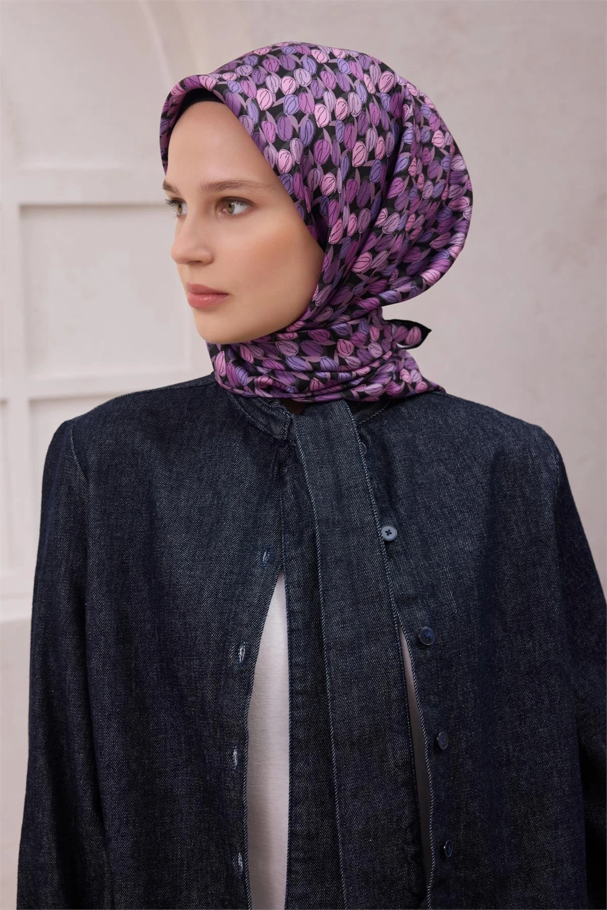 89 Belli Twill İpek Eşarp 4204D