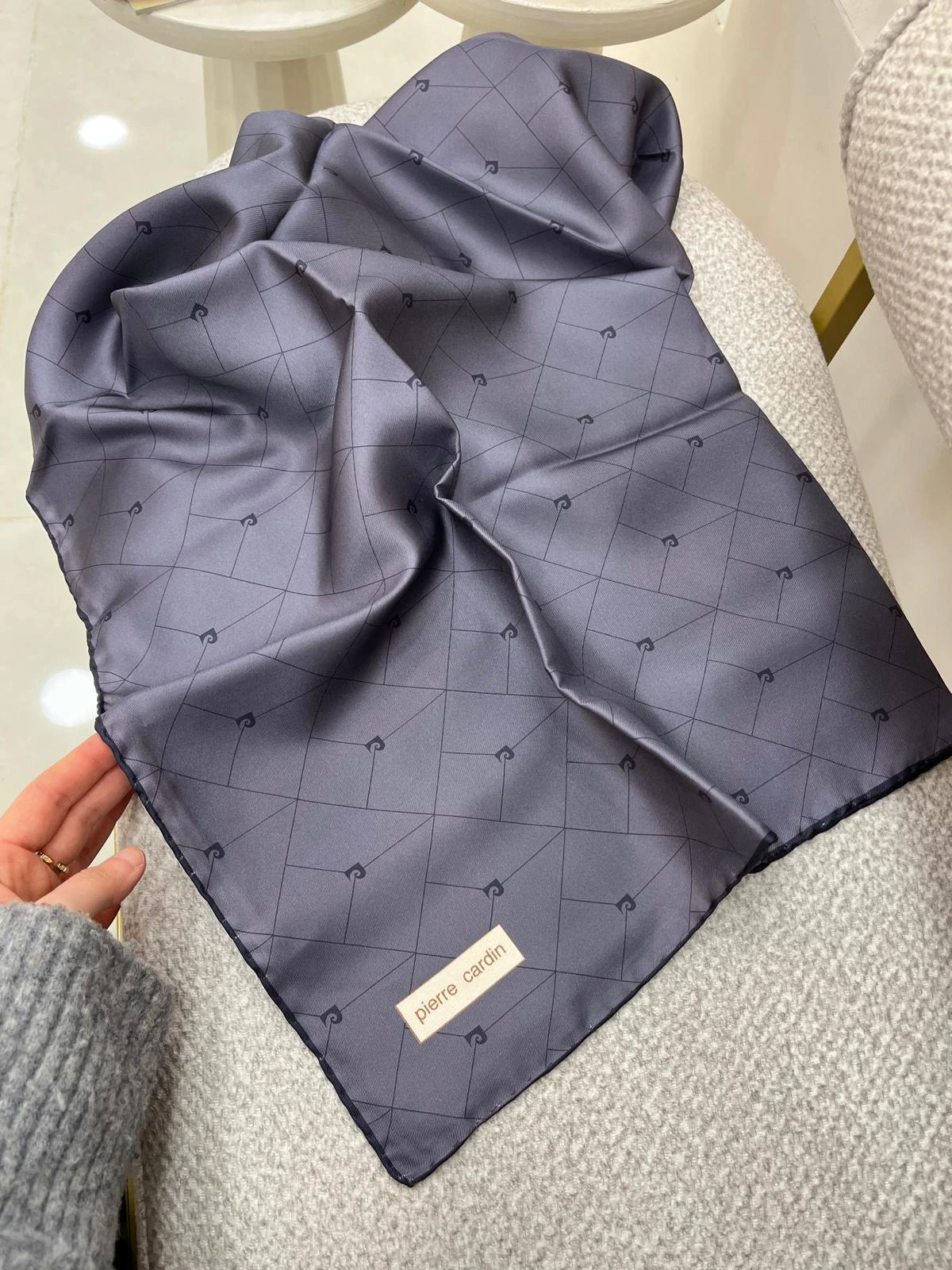 925 Pierre Cardin Twill İpek Eşarp 9097438