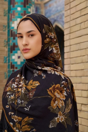 ACI KAHVE ED  Scarf Leyha Yün İpek Şal