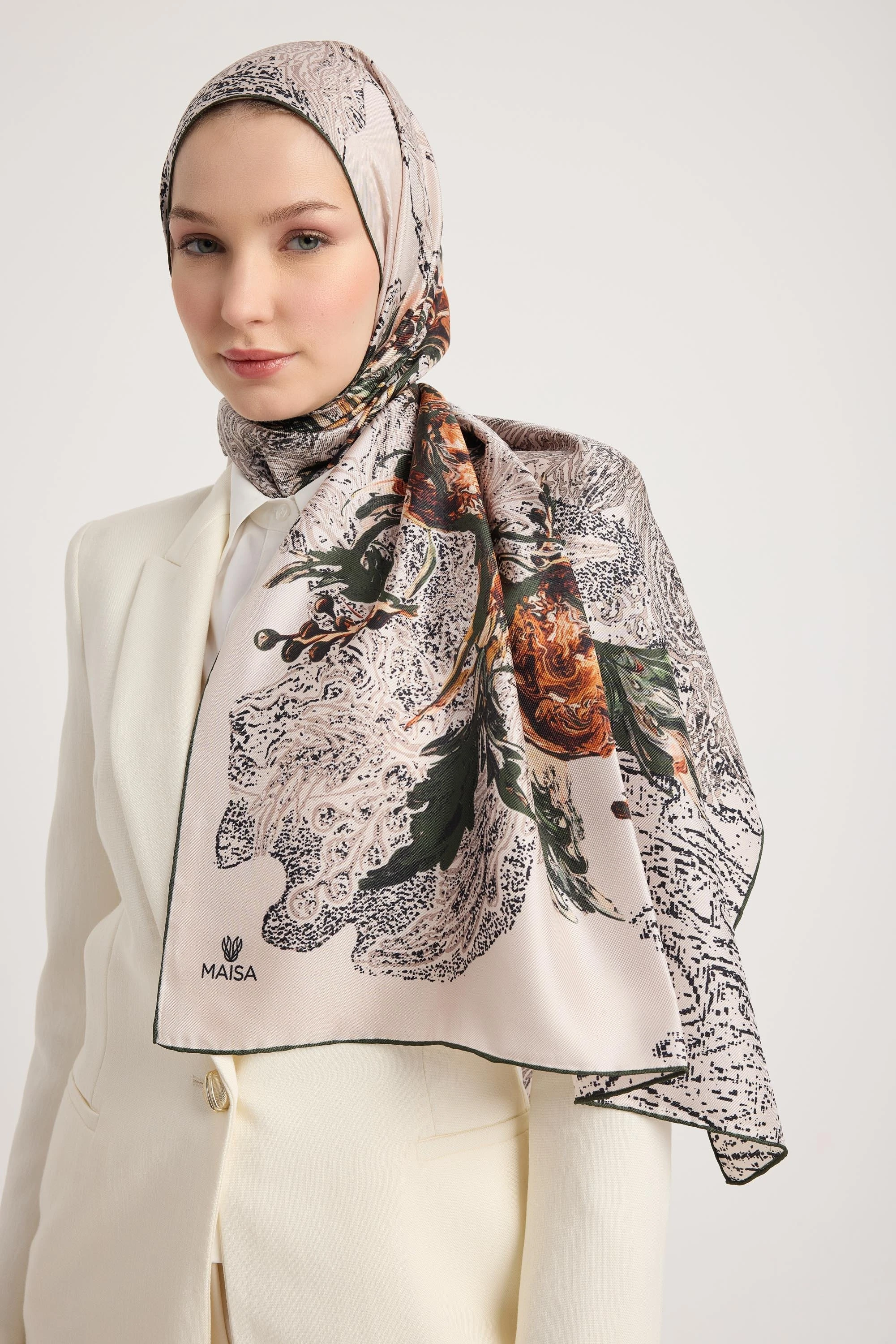 GRİ Maisa Narden Mulberry İpek Şal