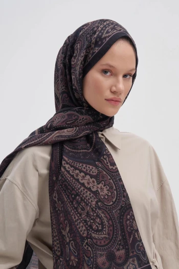 GÜL KURUSU Carell Saphire Early İpek Şal