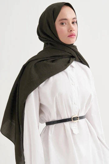 HAKİ Carell Luxe Desen Liora Pamuk Şal