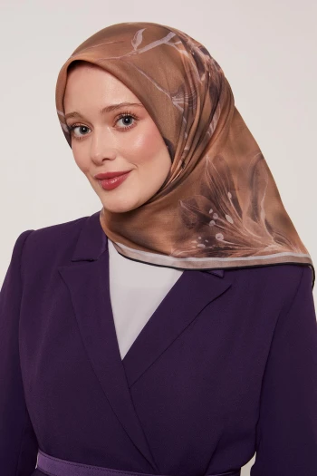 Hardal Luvensara Botanik Lale Desen Soft Eşarp