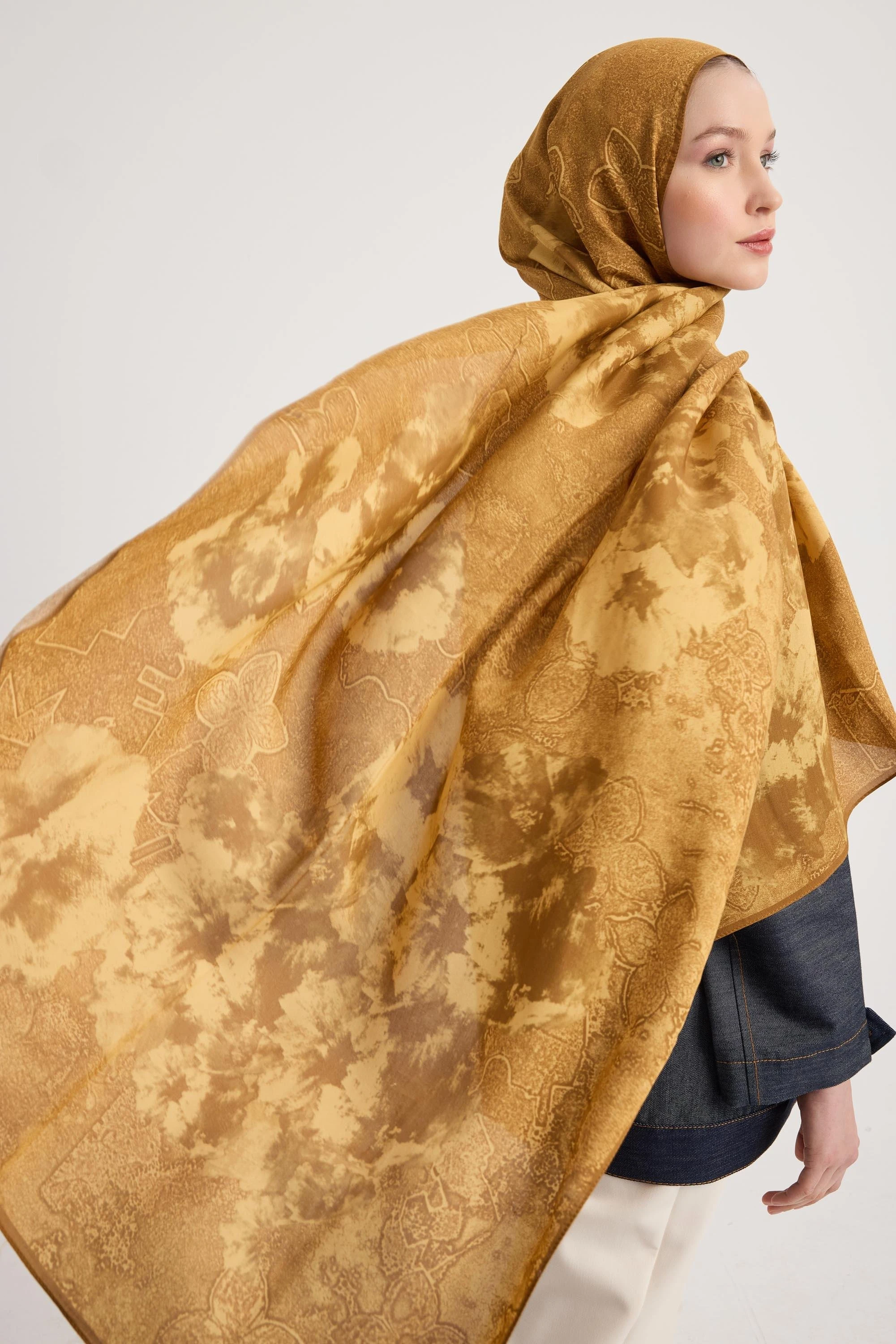 Hardal Maisa Gülruh Floş Viskon Şal