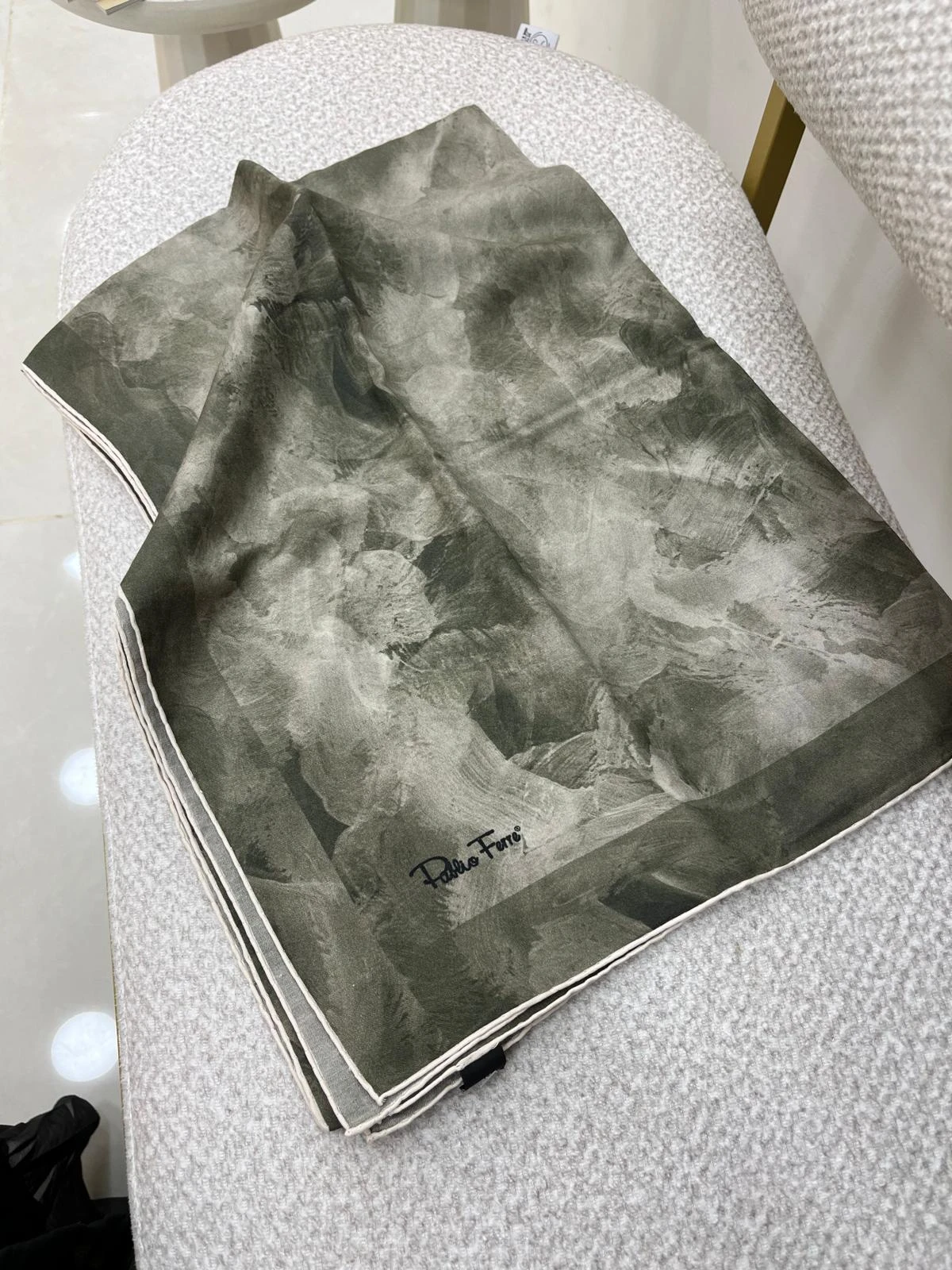 Küllü Kahve Pablio Ferre Duman Desen Pamuk İpek Şal