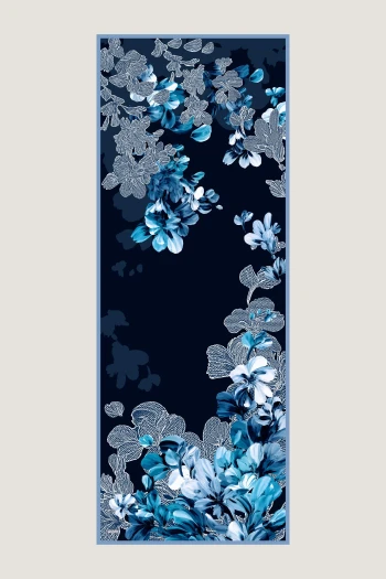 LACİVERT Maisa Lal Pamuk İpek Şal