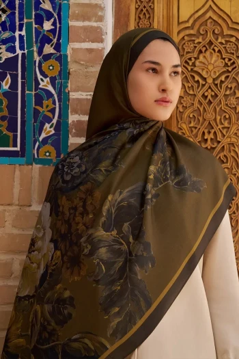 NEFTİ ED Scarf Floris Floş Viskon Şal