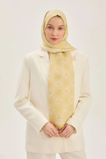 Sarı Maisa Neva Floş Viskon Şal
