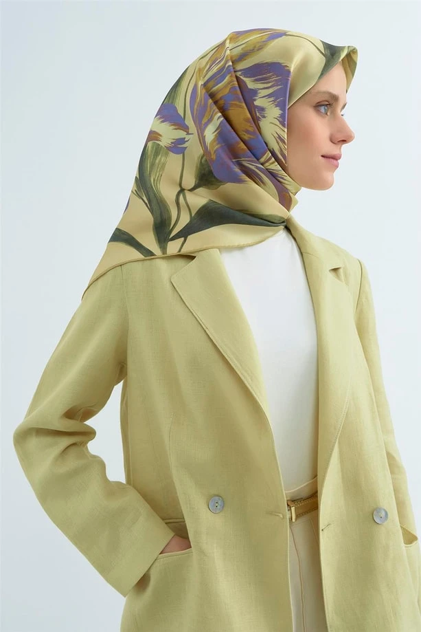 01 Armine Twill İpek Eşarp 9506D