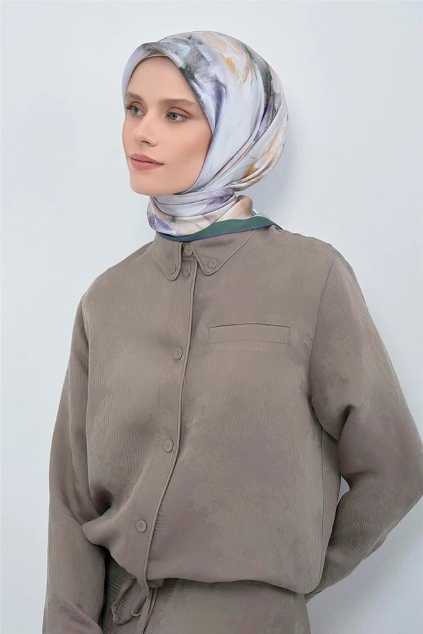 01 Armine Twill İpek Eşarp 9515D