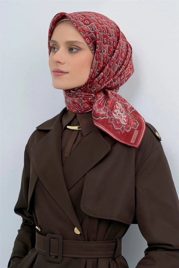 02 Armine Sura İpek Eşarp 9518D