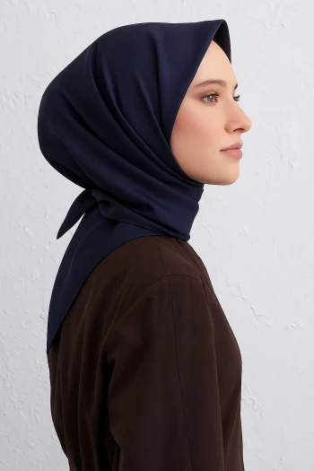 02 Belli Sura Düz İpek Eşarp