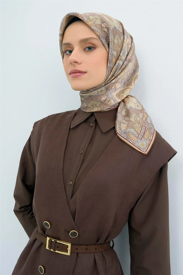 32 Armine Twill İpek Eşarp 9540D