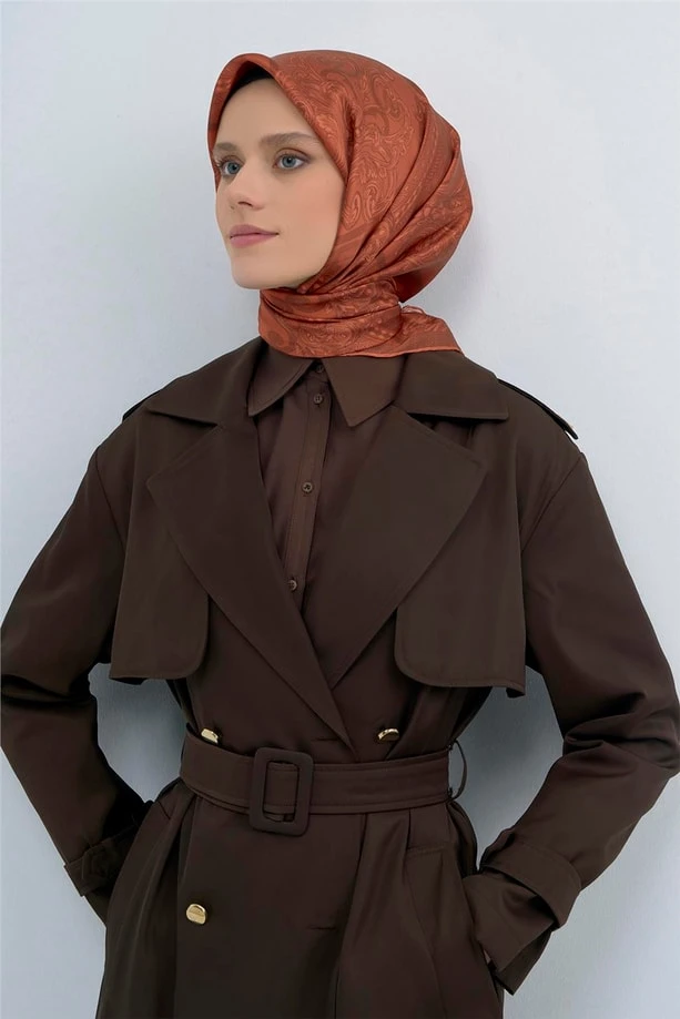 34 Armine Twill İpek Eşarp 9537D